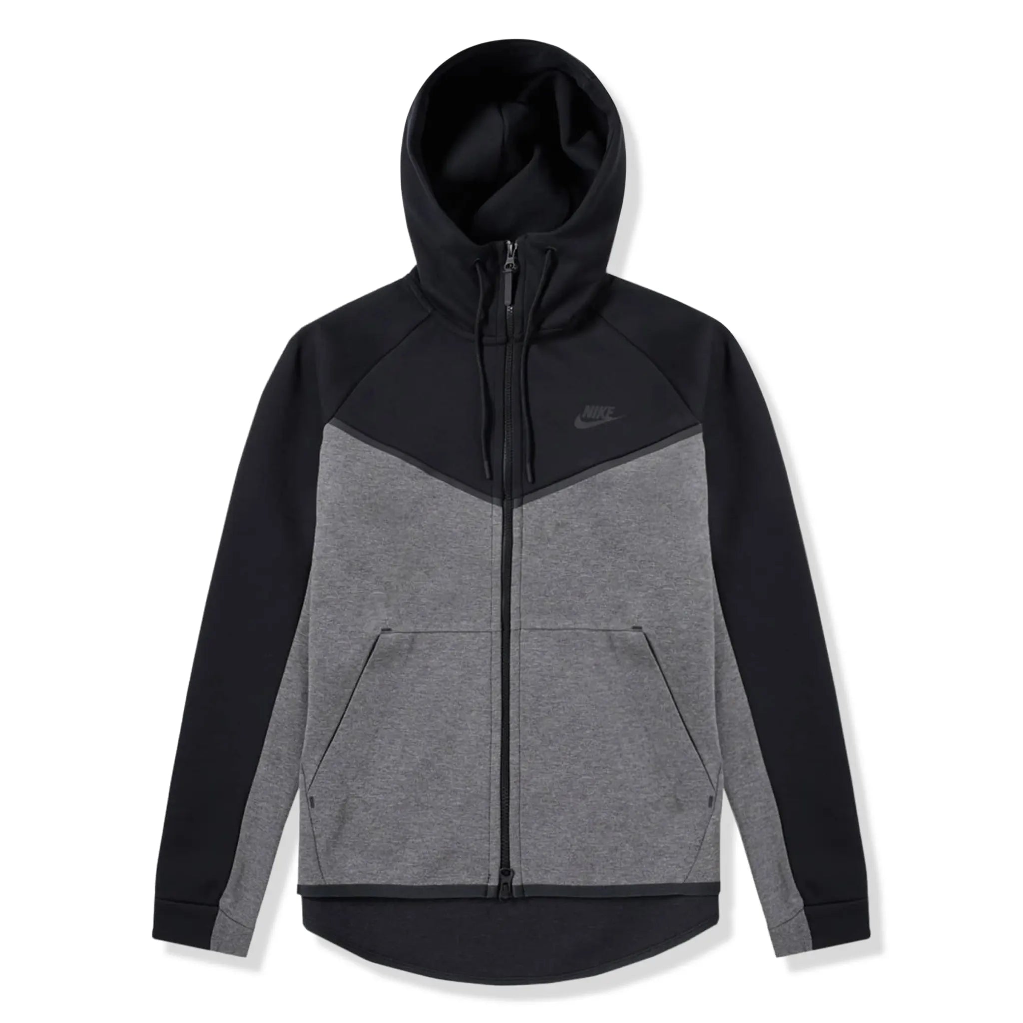 Front View of Preloved - Nike Tech Fleece Charcoal Heather Black Tracksuit 885904-010 | 805162-071